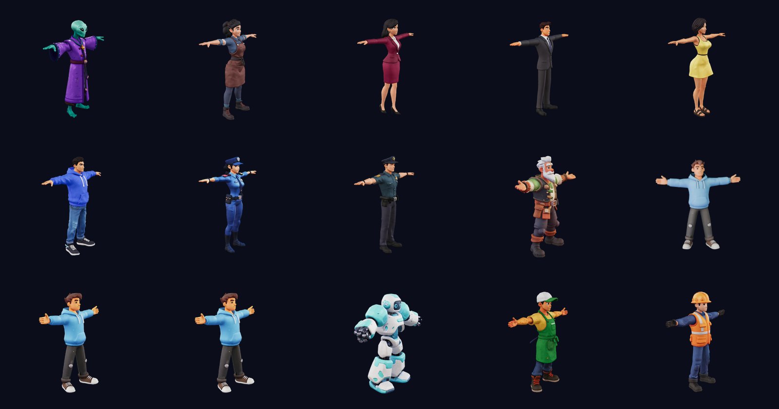 Rigged & Animated NPC Pack