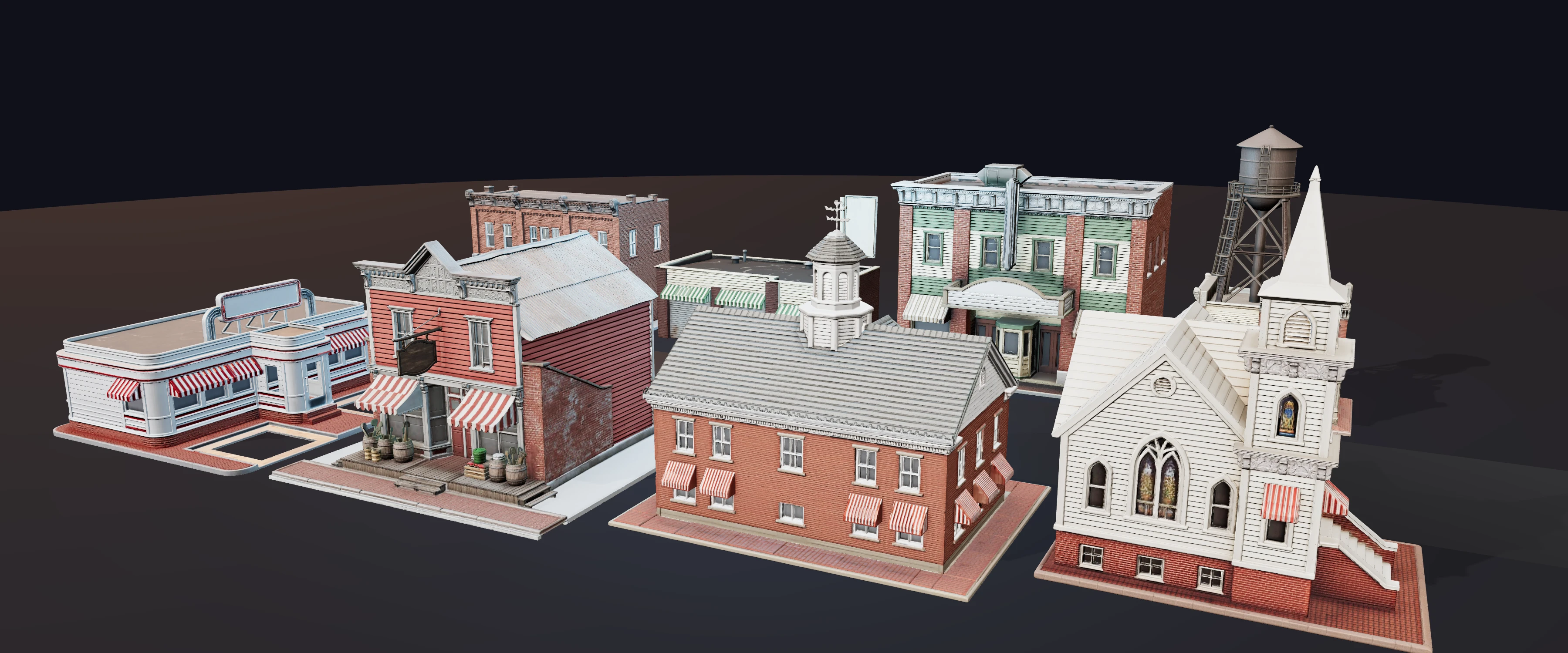 Main Street Kit — all pieces