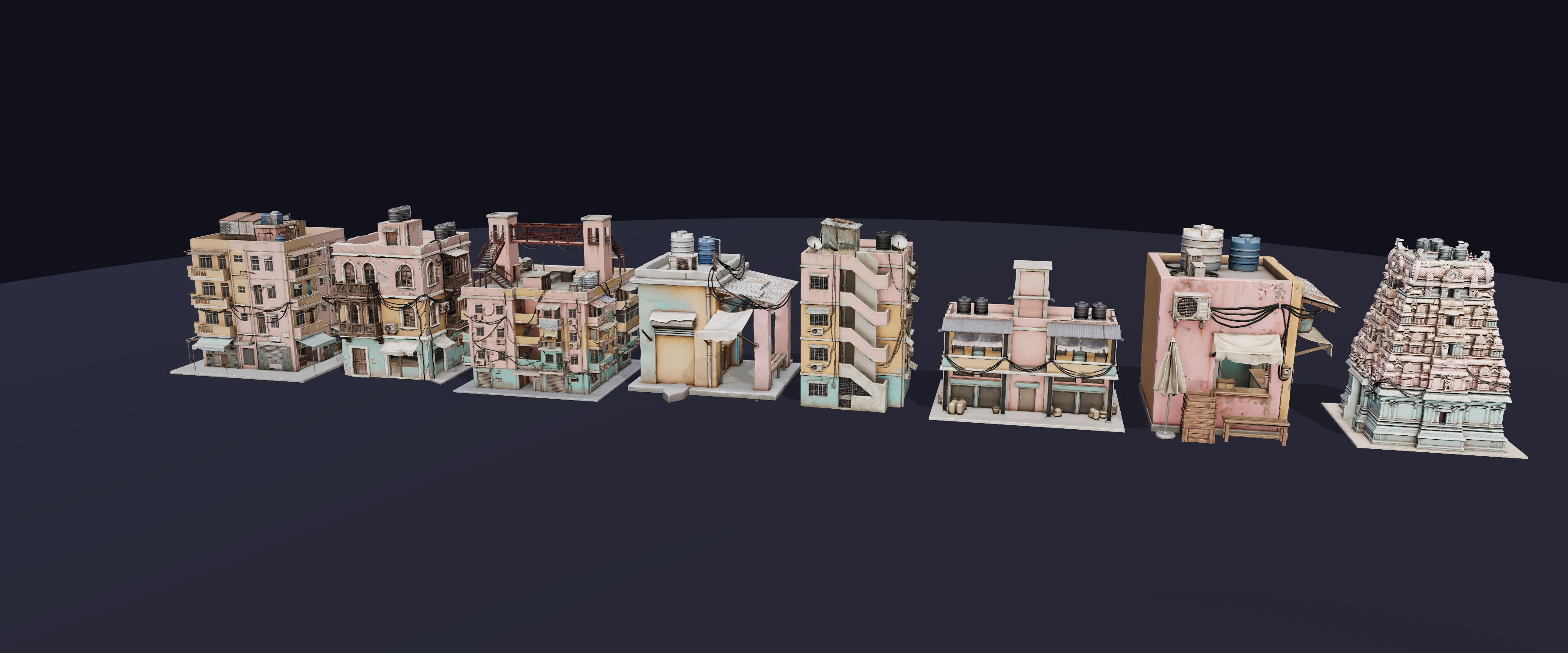 Monsoon Bazaar Kit — all 8 pieces at one scale