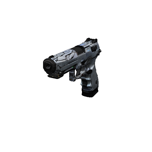Sci fi crystalline shard pistol