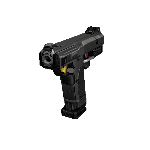 Sci fi cyberpunk smart pistol