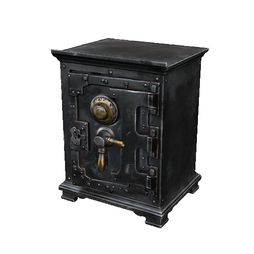 Old fashioned metal safe
