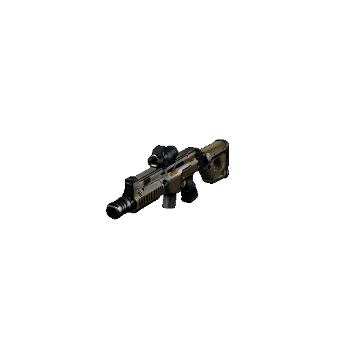 Sci fi mercenary assault rifle