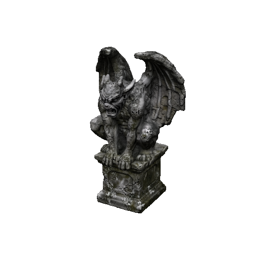 Weathered Gargoyle Statue