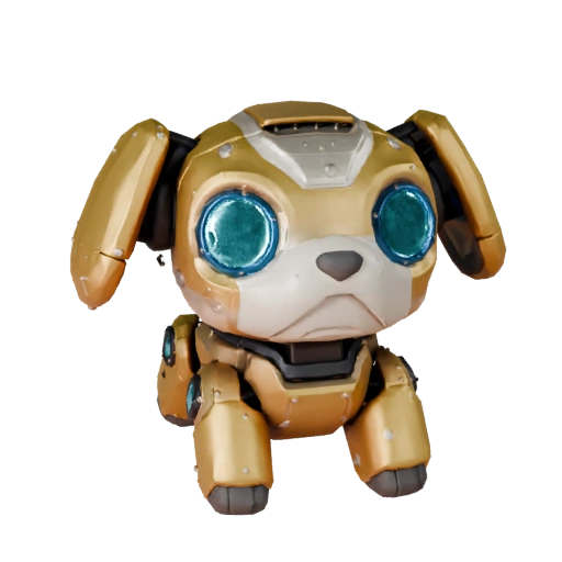 Gold Robot Dog