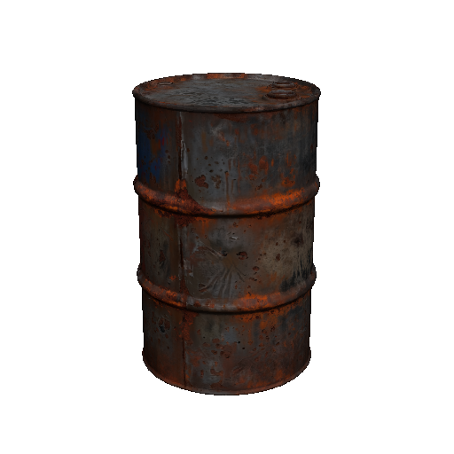 Rusted Oil Barrel