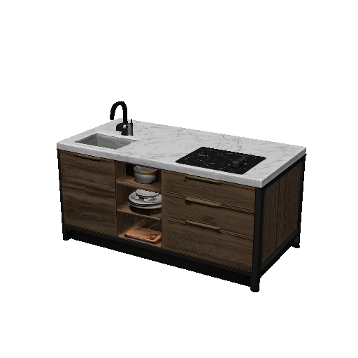 Wooden kitchenIsland
