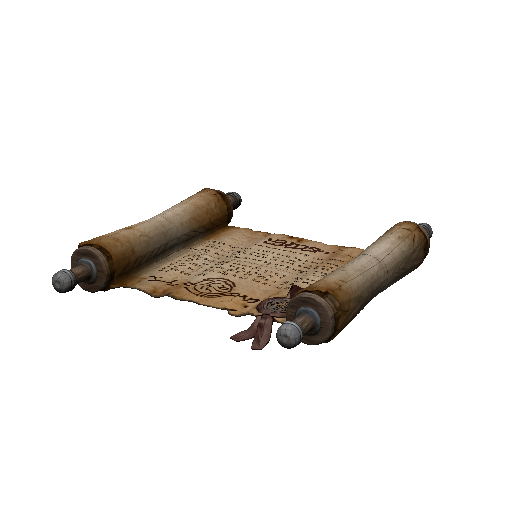 Magic spell scroll