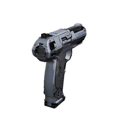 Sci fi crystalline shard pistol
