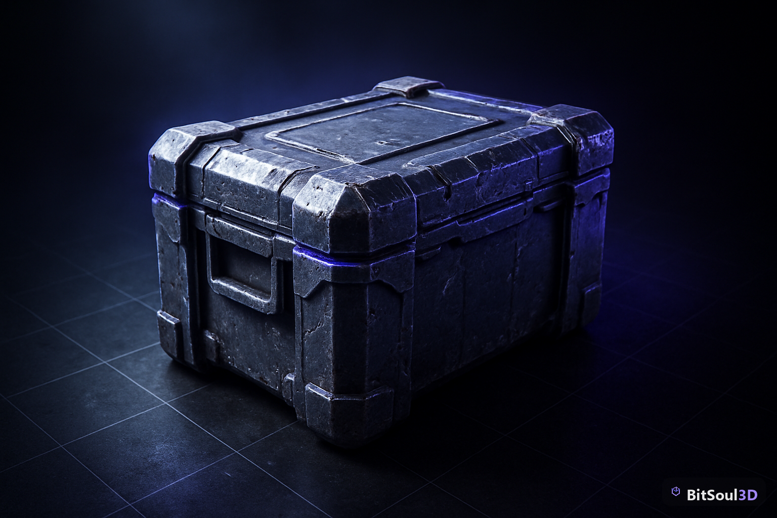 Baking a Full PBR Set from a Sci-Fi Crate in Blender