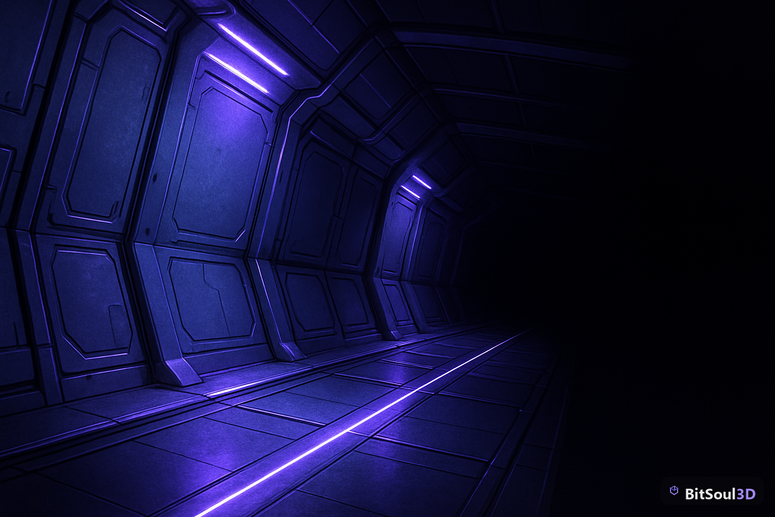 Free 3D sci-fi corridor assets: geometry, PBR, and UE5 import guide