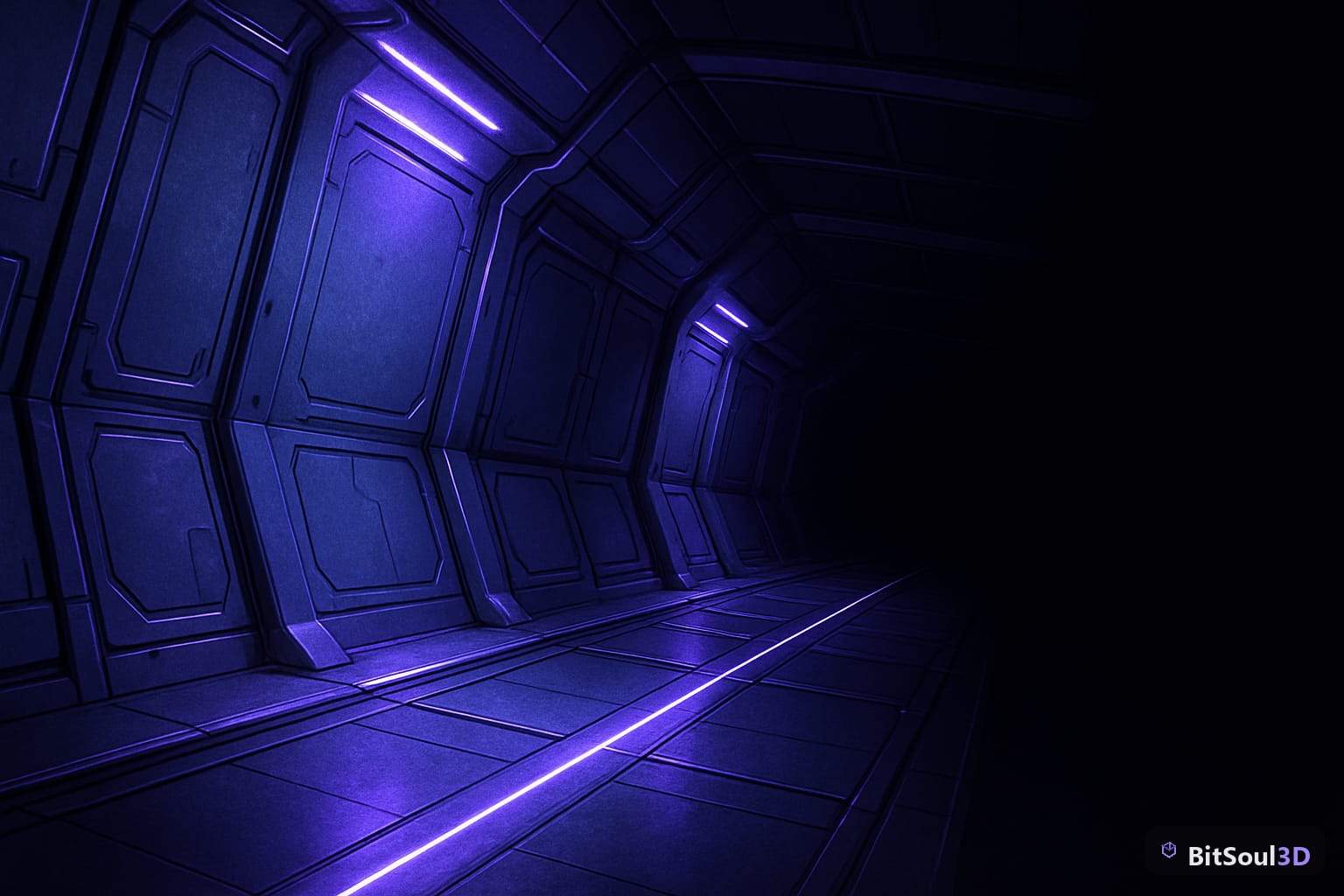 Free 3D sci-fi corridor assets: geometry, PBR, and UE5 import guide