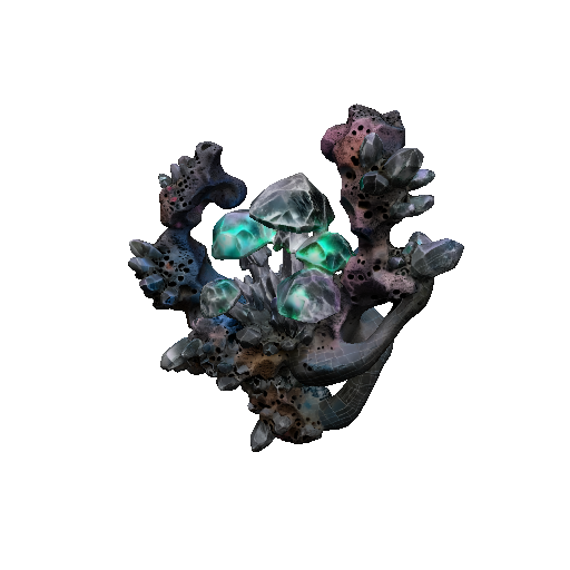 Cluster of Crystal Mushrooms
