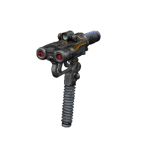 Sci fi scrap metal laser pipe