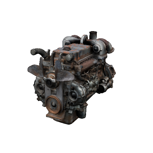 Rusty diesel engine