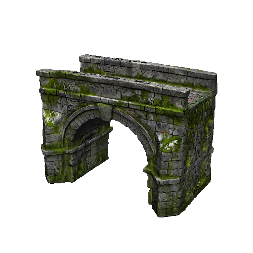 Mossy Stone Bridge Segment