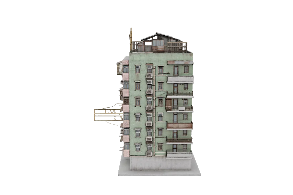 Walk-Up Tenement Block — Side