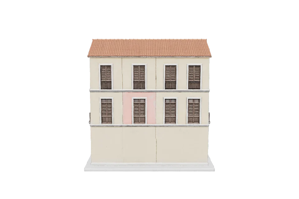 Arcaded Shop Row — Side