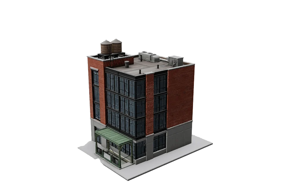 Subway Entrance — ¾ view