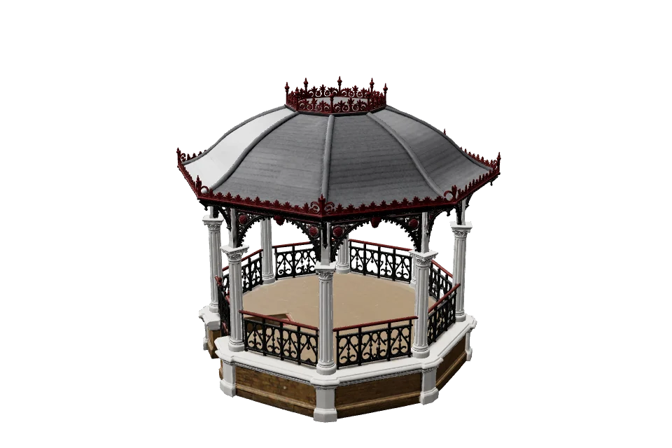 Park Bandstand — ¾ view
