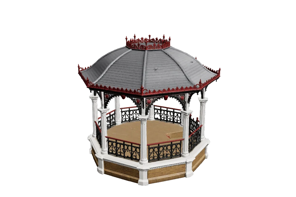 Park Bandstand — ¾ view · other side