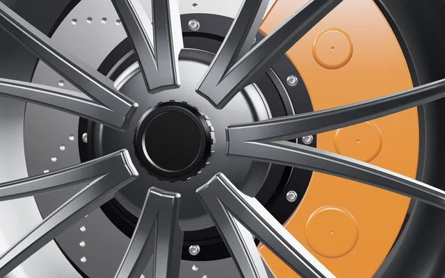 Active Aero Hypercar — Drilled disc, caliper and wheel bolts