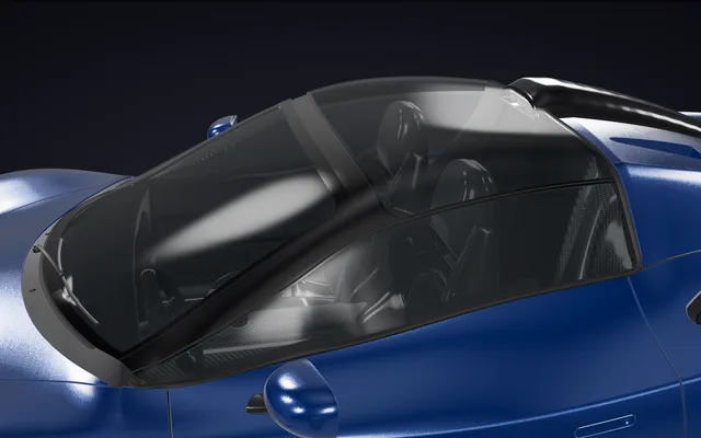 Active Aero Hypercar — Canopy — windscreen, roof glass, side glass and seals