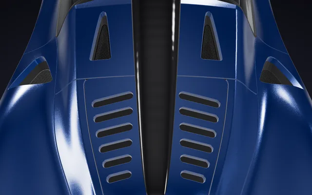 Active Aero Hypercar — Engine deck, snorkel and vents