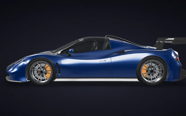 Active Aero Hypercar — Side profile