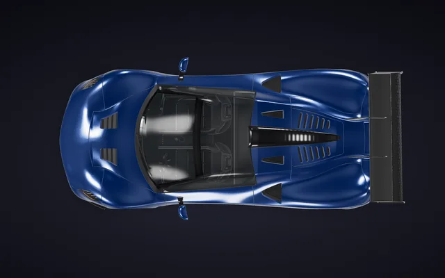 Active Aero Hypercar — From above