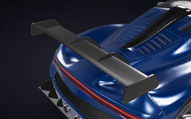 Active Aero Hypercar — Active aero wing