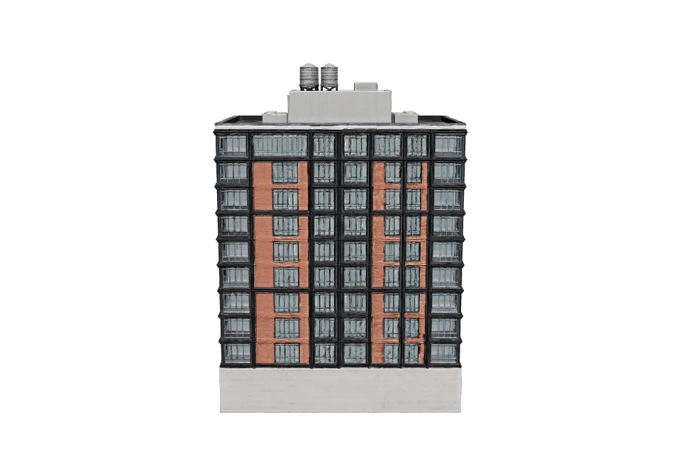 Glass Office Mid-Rise — Side