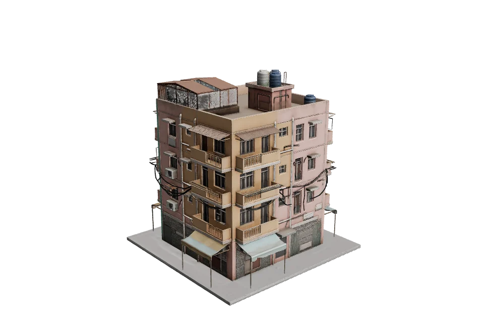 Bazaar Block — ¾ view · other side