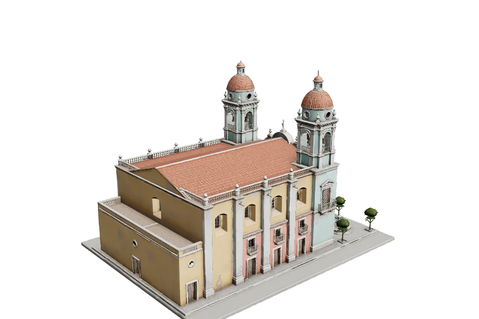 Baroque Cathedral — ¾ view · other side