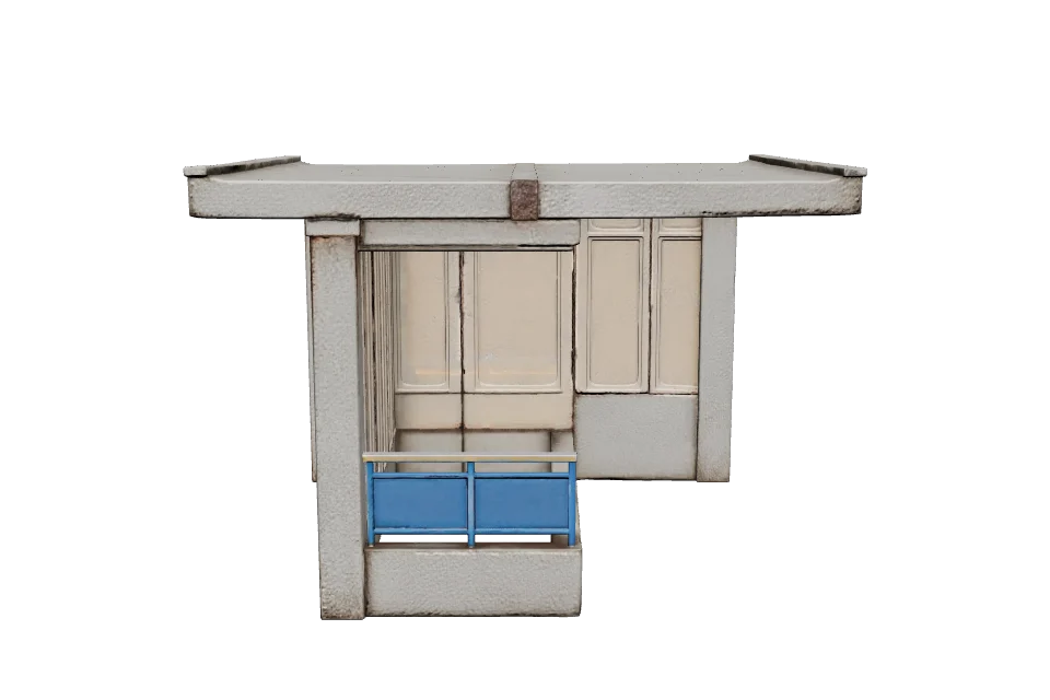 Concrete Bus Shelter — Side