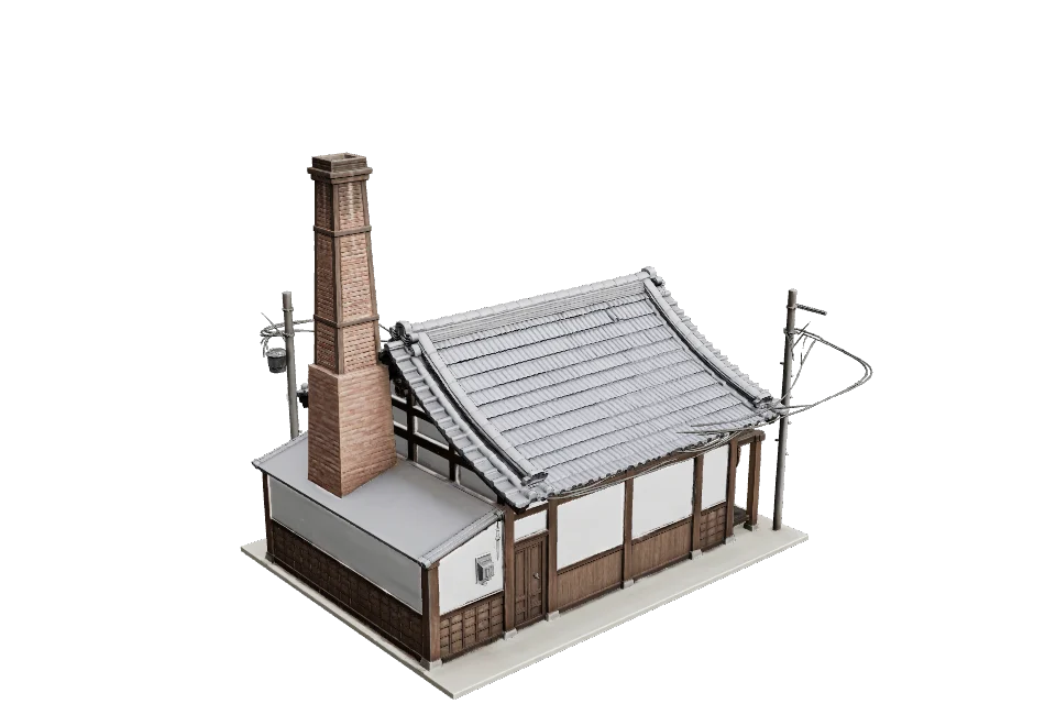 Neighbourhood Bathhouse — ¾ view · other side