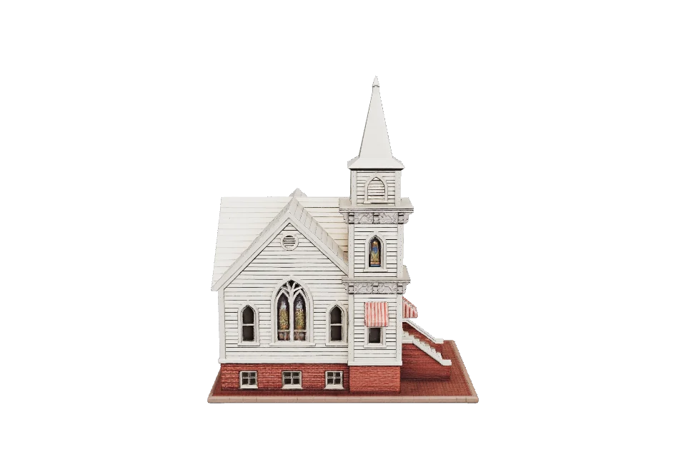 White Clapboard Church — Side