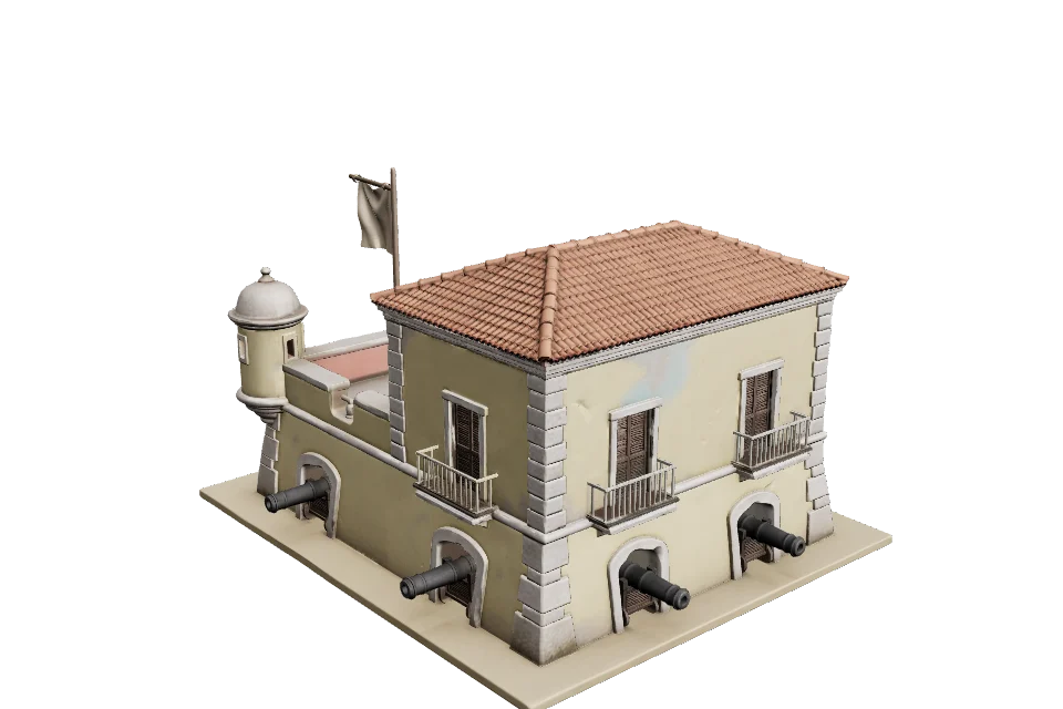 Seaside Fort Bastion — ¾ view · other side