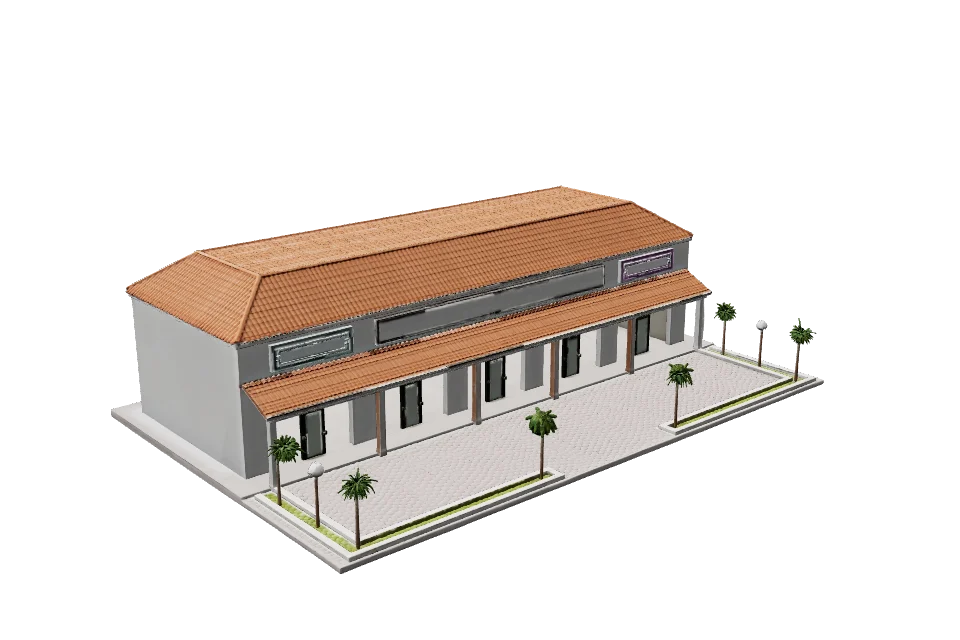 Strip Mall — ¾ view