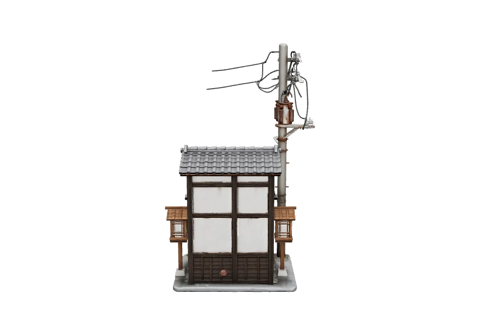 Utility Pole Set — Side