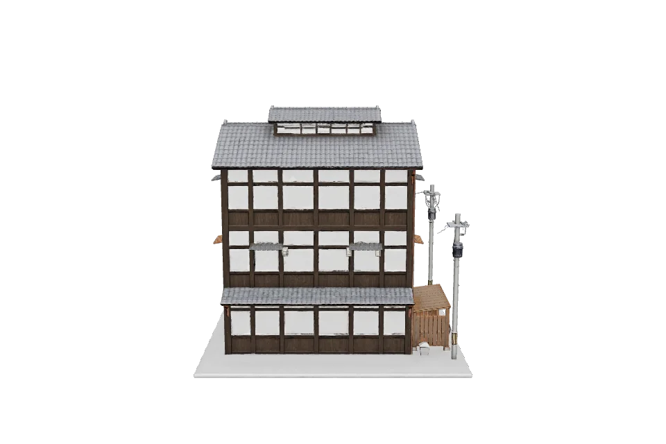 Three-Storey Apartment Block — Side
