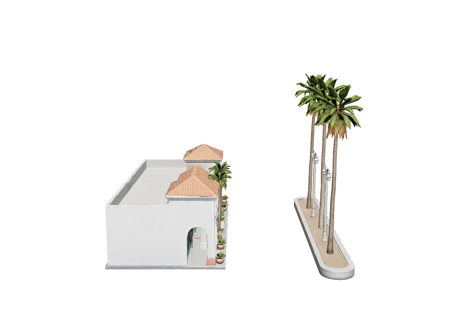 Palm Boulevard Median — Side
