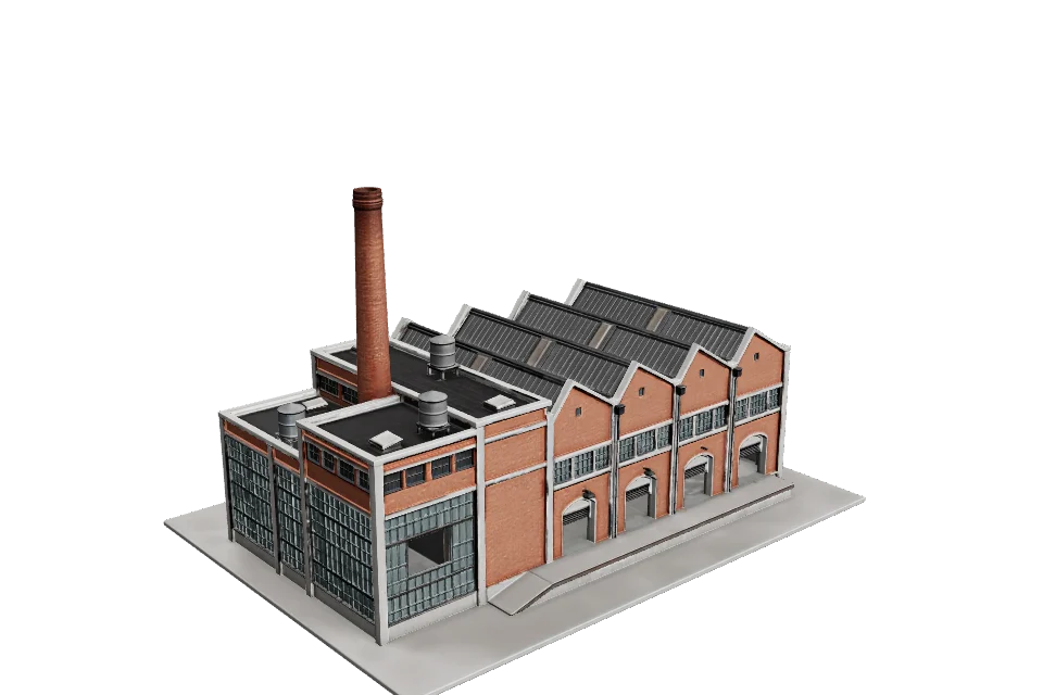Brick Warehouse — ¾ view · other side