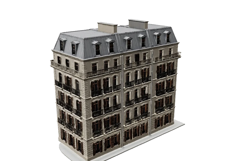 Townhouse Row — ¾ view