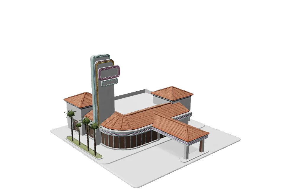 Drive-In Diner — ¾ view