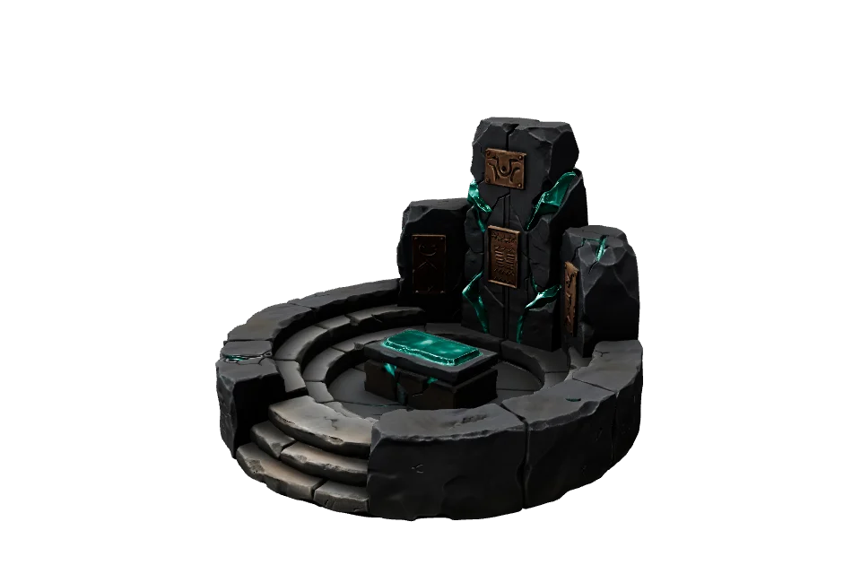 Sunken Shrine — ¾ view