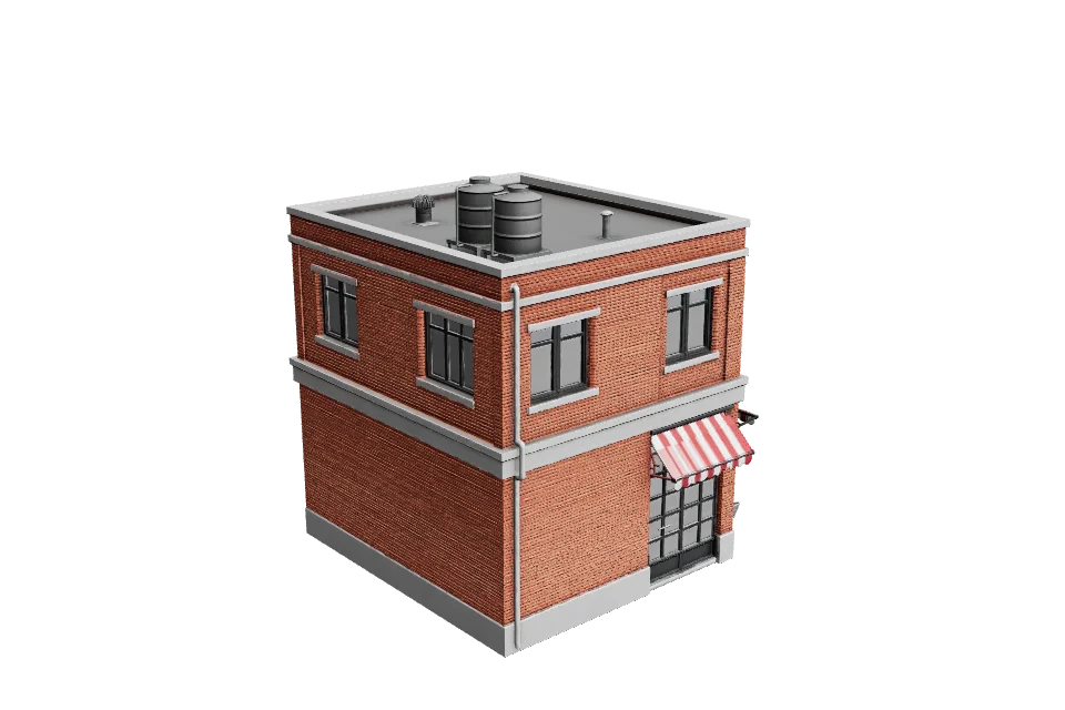 Corner Cafe — ¾ view · other side