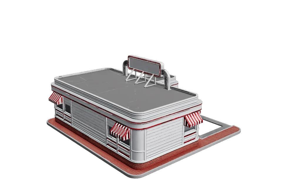 Classic Diner — ¾ view · other side