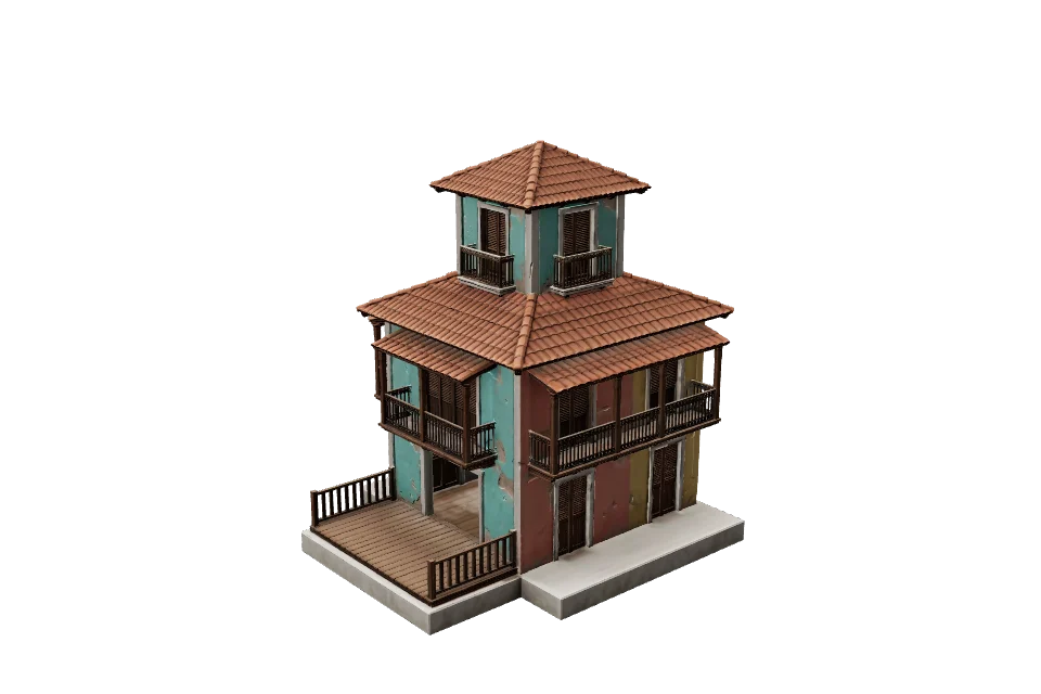 Plaza Gazebo — ¾ view