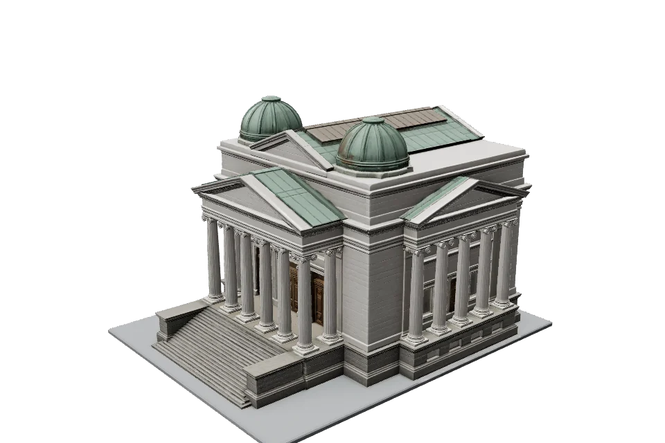 Marble Courthouse — ¾ view